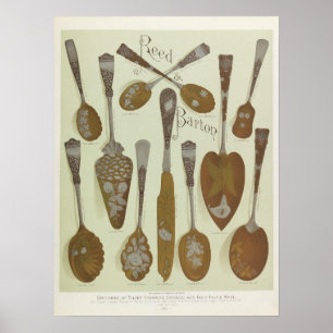 Poster Antique époque victorienne 1884 Armoire