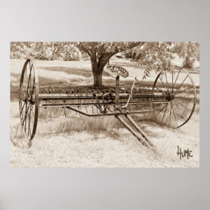 Poster Antique Hay Rake