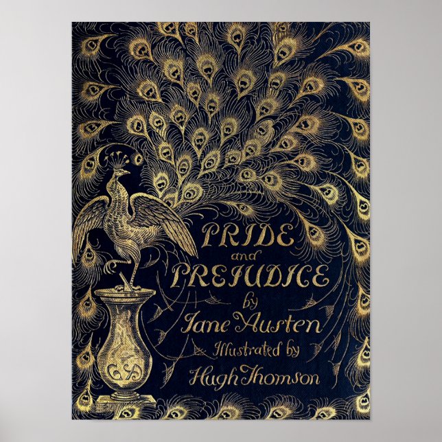 Poster Antique Jane Austen Fierté et préjugé Peacock (Devant)
