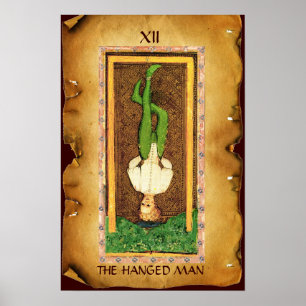 POSTER ANTIQUE RENAISSANCE TAROTS  12 / THE HANGED MAN