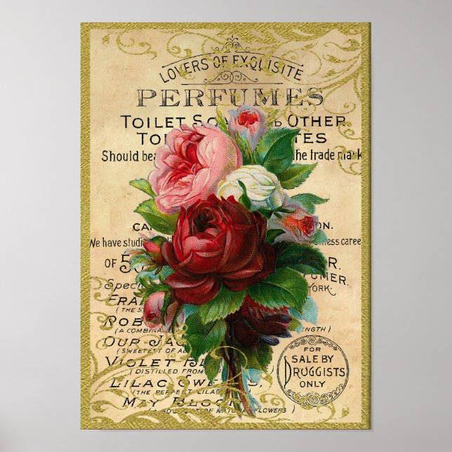 Poster Antique Roses Perfume (Devant)