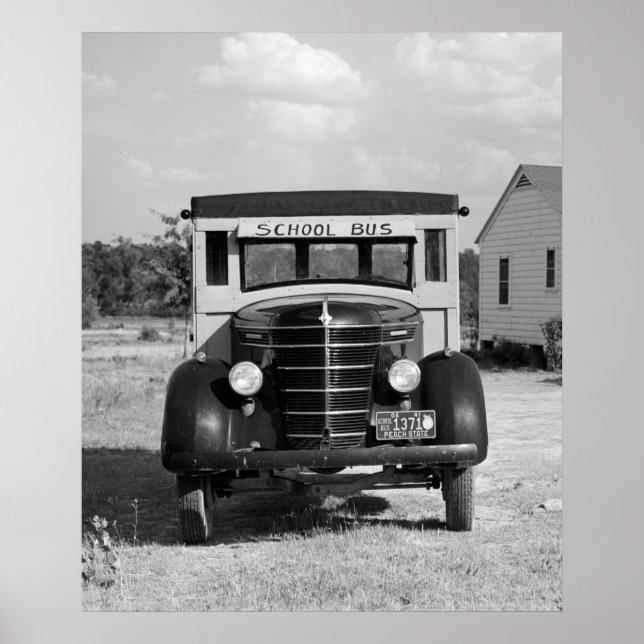 Poster Antique School Bus, Greensboro, Géorgie, 1941 (Devant)