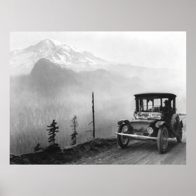 Poster Antique voiture électrique, 1919 (Devant)