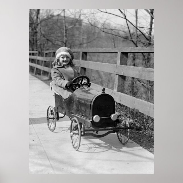 Poster Antique voiture pédale, 1922 (Devant)