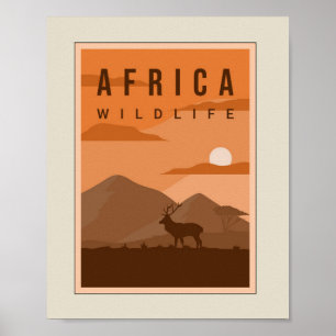 Poster Antler sur l'affiche de Meadow Nature