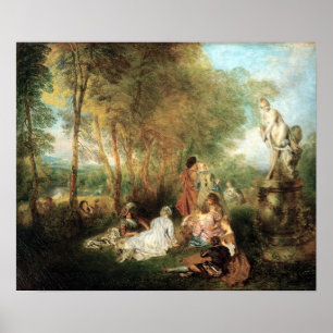 Poster Antoine Watteau La fête de l'amour