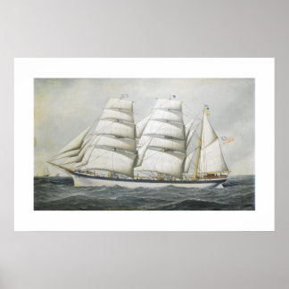 Poster Antonio Jacobsen Le barque britannique Dunève