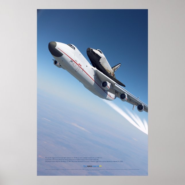 Poster Antonov An-225 Mriya & Navette spatiale Bourane (Devant)