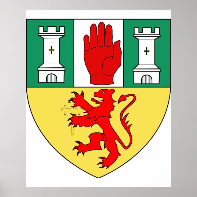 Poster Antrim arms, Irlande (Devant)