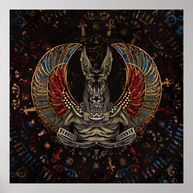 Poster Anubis - Dieu égyptien (Devant)