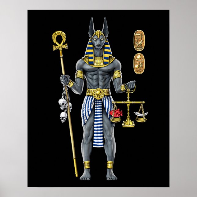 Poster Anubis Egypte Mythologie Dieu (Devant)