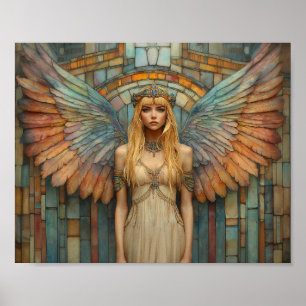 Poster Anunnaki déesse Ninhursag mosaïque Art Nouveau