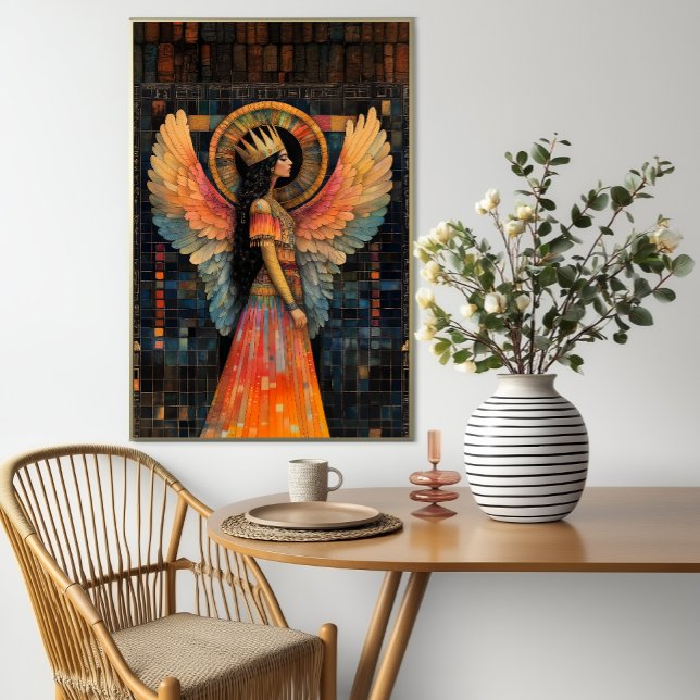 Poster Anunnaki Star Goddess Inanna Abstraite mosaïque Ar (Créateur téléchargé)