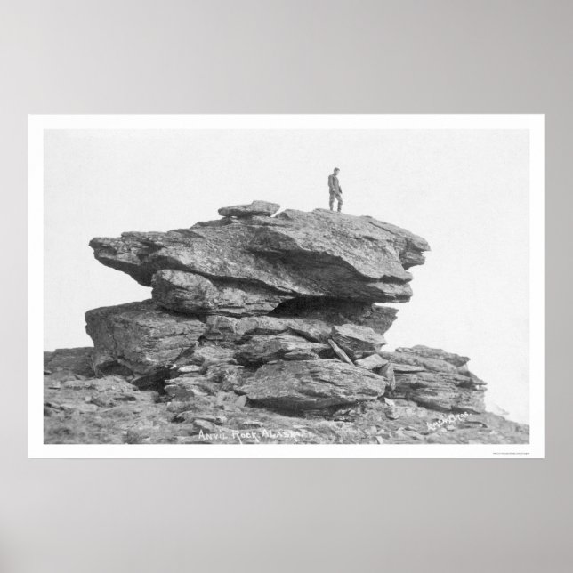 Poster Anvil Rock Nome Alaska 1912 (Devant)