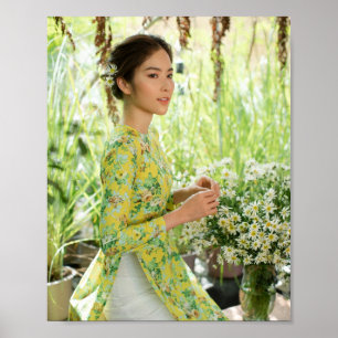 Poster Ao Dai Viêt Nam traditionnel