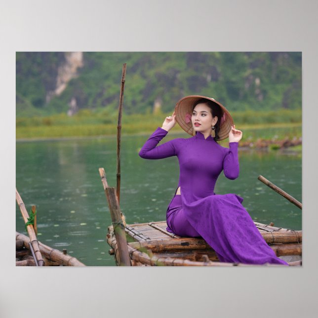 Poster Ao Dai Viêt Nam traditionnel (Devant)
