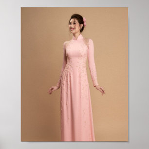 Poster Ao Dai Viêt Nam traditionnel