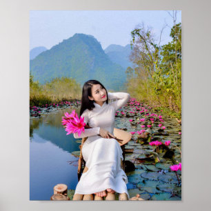Poster Ao Dai Viêt Nam traditionnel