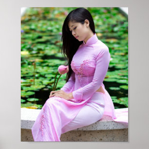 Poster Ao Dai Viêt Nam traditionnel