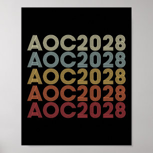 Poster Aoc 2028 A.o.c. 2028 Pour L'Élection Du Président