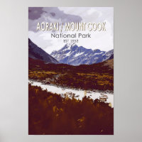 Aoraki Mont Cook Parc National Nouvelle-Zélande Ré
