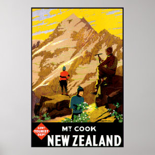 Poster Aoraki Mount Cook Nouvelle-Zélande