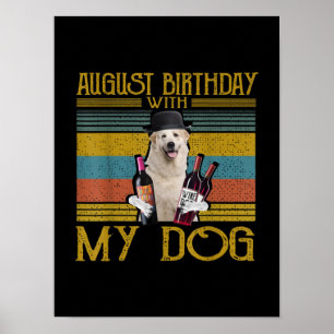 Poster Août Anniversaire Avec Mon Grand Chien Pyrénées 20