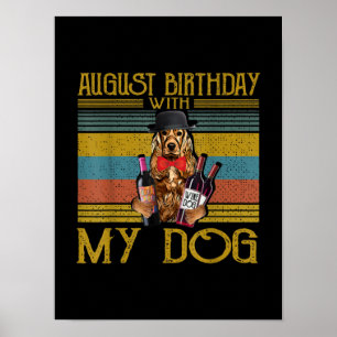 Poster Août Anniversaire Avec Mon Irlandais Setter Dog 20