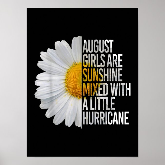Poster Août Anniversaire Femme Cadeau Drôle Citation Cade (Devant)