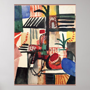 Poster Août Macke artwork, Homme avec âne