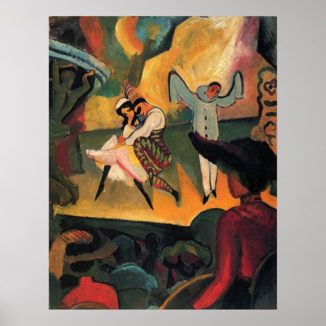Poster Août Macke - Russisches Ballett 1912 Oil Ballet (Devant)