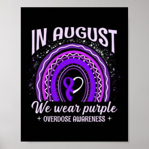 Poster Août Nous Portons Violet Arc-En-Ciel Surdose M