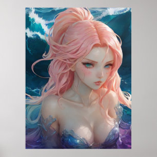 Poster *~* AP60 Déesse de l'eau Imaginaire Sirène de mer 