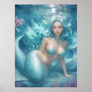 Poster *~* AP60 Déesse de l'eau Imaginaire Sirène de mer 