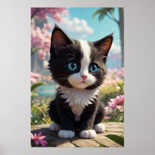 Poster *~* AP68 2:3 Chat Feline Kitten Kitty Tropical