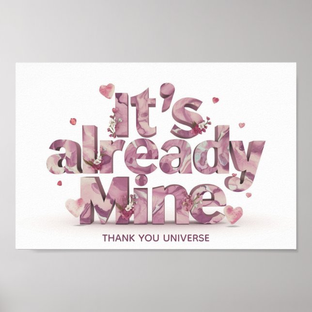 Poster *~* AP85 Manifestation cardiaque Loi d'attraction (Devant)