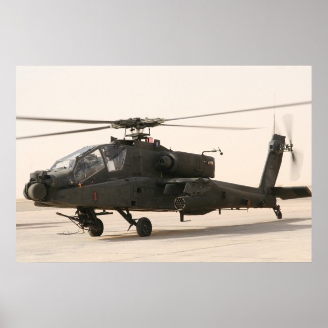 Poster Apache AH-64 (Devant)