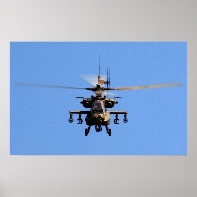 Poster Apache AH-64 (Devant)