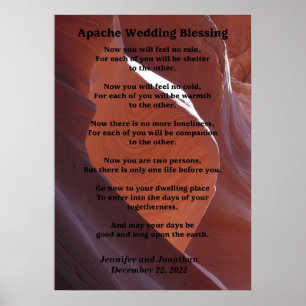 Poster Apache Mariage Bénédiction Canyon Photo 20x28 Matt