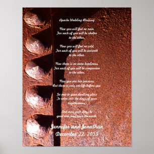 Poster Apache Mariage Bénédiction Revêtement métallique r