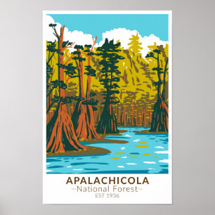 Poster Apalachicola Forêt nationale de Baldcyprès