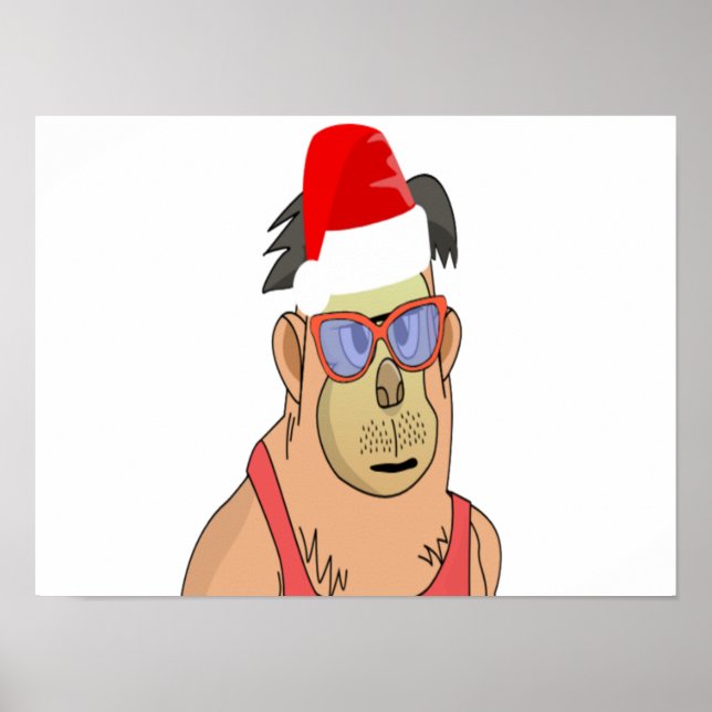 Poster Ape ennuyée (Devant)