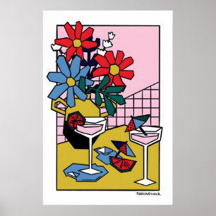 Poster Apero Formel Bauhaus Abstrait Japonais Moderne
