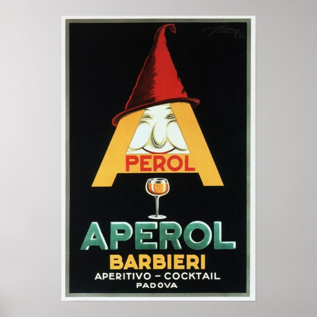 Poster APEROL BARBIERI Italian Aperitif Cocktail Liqueur (Devant)