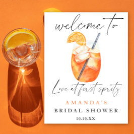 Poster Aperol Spritz Bienvenue fête de la douche nuptiale
