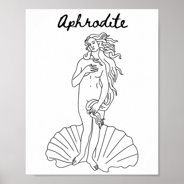 Poster Aphrodite - Vénus - Déesse grecque de beauté (Devant)