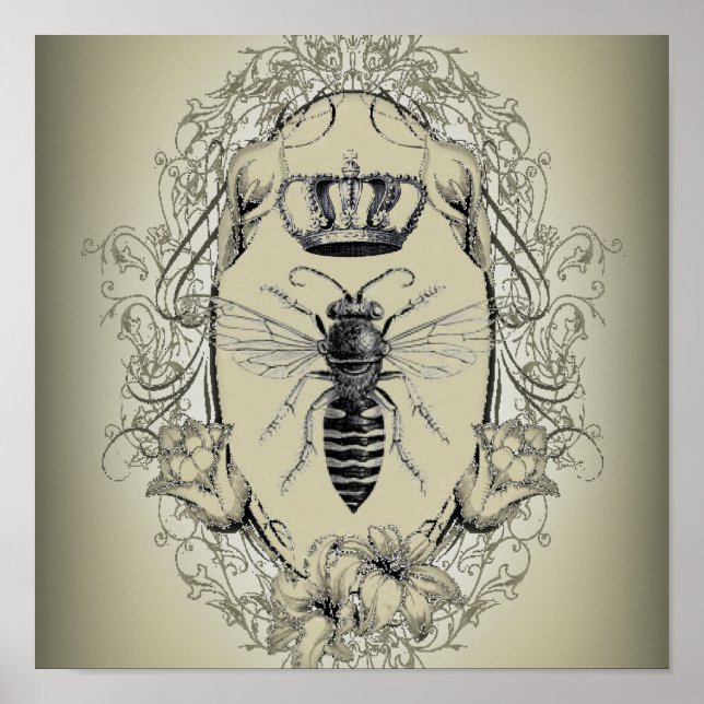 Poster apiculteur de paris steampunk reine d'abeille fran (Devant)