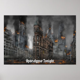Poster Apocalypse ce soir Ville en feu