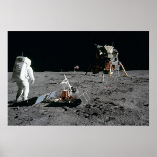 Poster Apollo 11 Astronaut et module lunaire "Aigle"