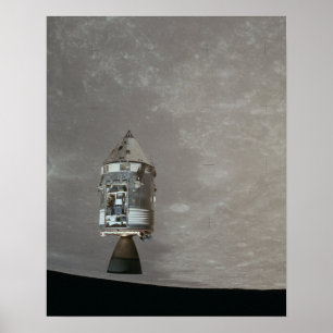 Poster Apollo 15 Command Service Module above the Moon